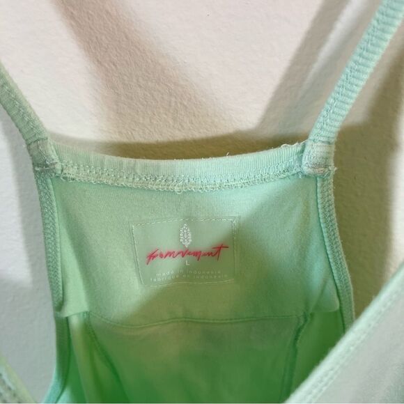 NWT Free People Movement Hot Shot Onesie In Pistachio-Mint Green Large - Picture 7 of 13
